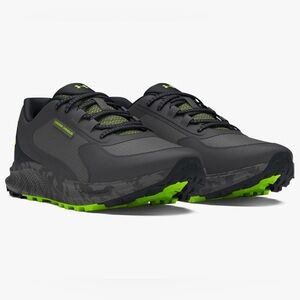 NEW Men’s Under Armour Charged Bandit Trail 3 Black Gray Camo Running Shoes